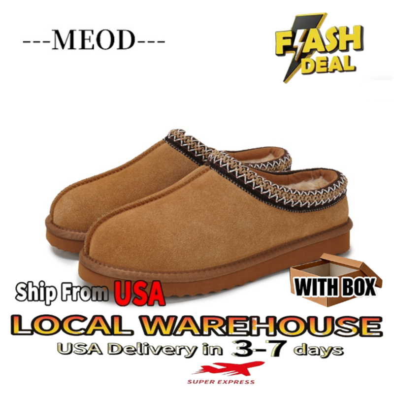 2026 Women s Big size Outdoor Snow Boots Indoor Warm Slippers Luxurious Fashionable And Individual Waterproof Chestnut Wool Sliders Fluffy Leather Wit