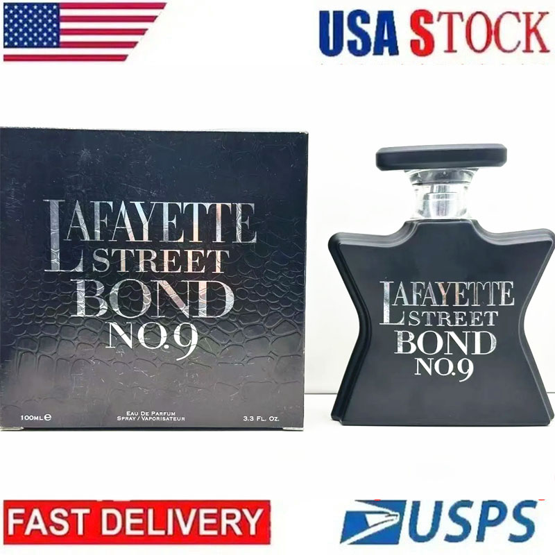 Free Shipping US Warehouse 100ml NYC Bond No9 Perfume Fragrance Lafayette Street Wall Street Bleecker Street Tribeca Greenwich Village Extrait De Parfum Fast Ship