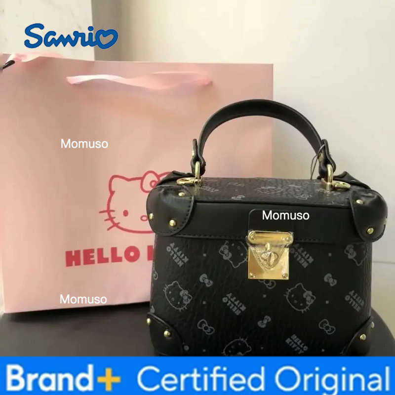 Sanrio Hello Kitty Box Desgin Handbag Cartoon PU Leather Crossbody Bag for Women Korean Fashion Niche Shoulder Bag for Girls H251230