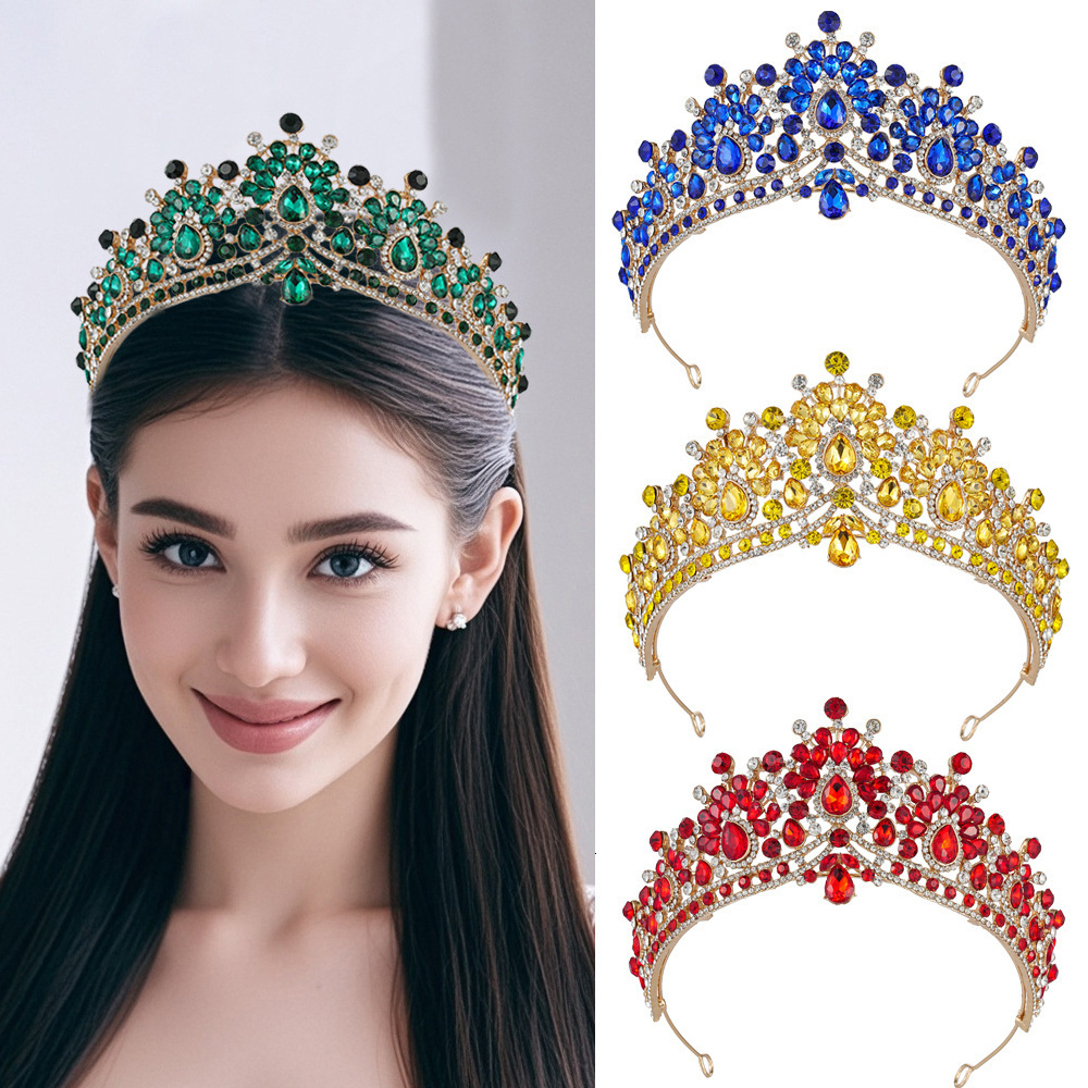 Pearl Headwear and Crown Wedding Headwear Princess Bride Crown Female Birthday Party Ball Hair Jewelry Headwear 241114