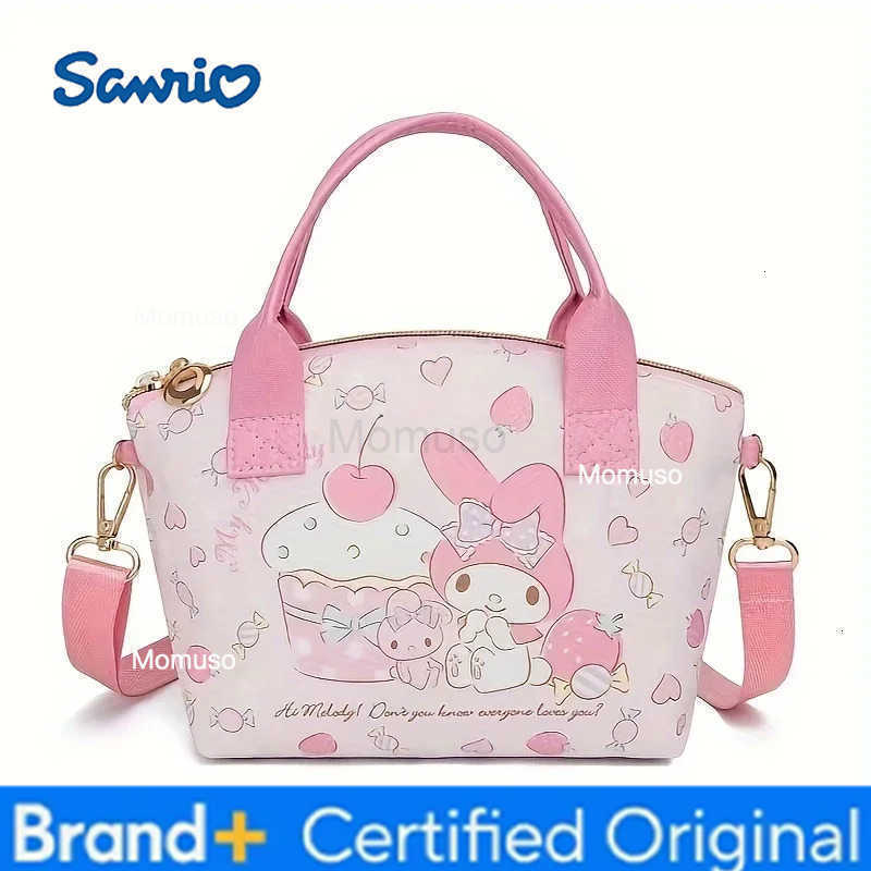 Sanrio Lovely Cinnamoroll Hello Kitty Tote Handbag Stylish Versatile with Adorable Kuromi Mymelody Prints Perfect Shoulder Bag H251230