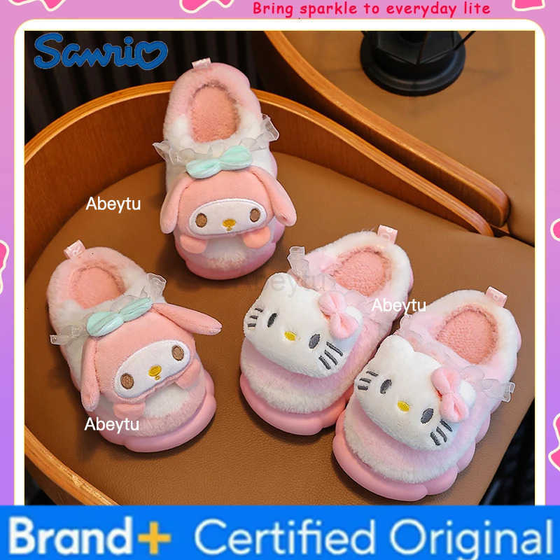 Sanrio New Autumn And Winter ChildrenS Cotton Slippers For Boys And Girls Cute Cartoon Indoor Slippers For Infants And Young Children H251230
