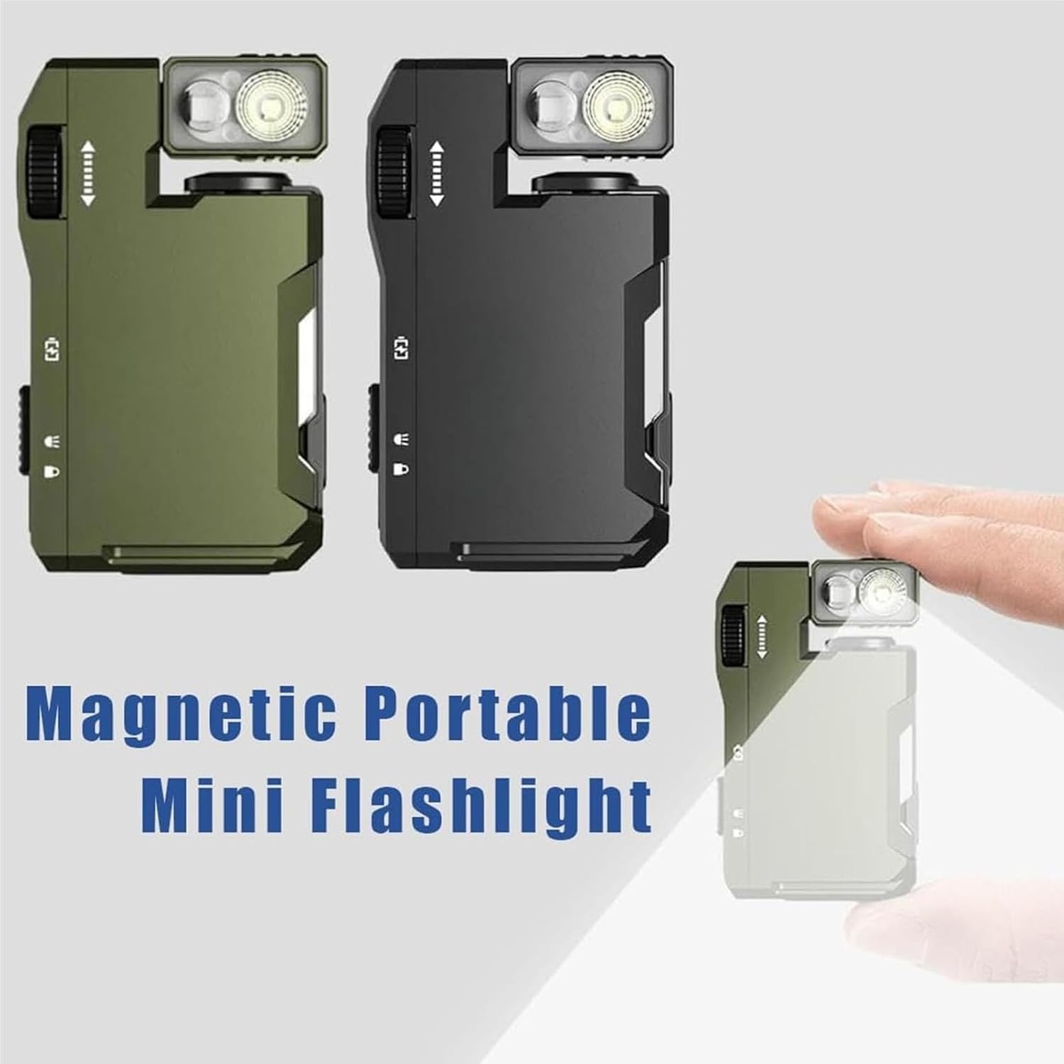 G5 Rechargeable EDC Flashlight Powerful RGB Flashights 400 Lumens Portable Flat Mini FlashlightsIP68 Waterproof Multi-Mode Magnetic Small Keychain Fla