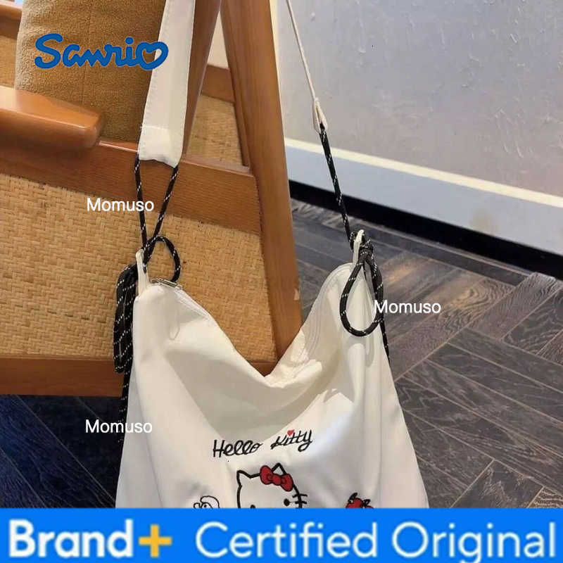 Sanrio New Anime Hello Kitty Womens Shoulder Bags ladies cute cartoon tote bag Kawaii Handbag cute embroidered crossbody bag H251230