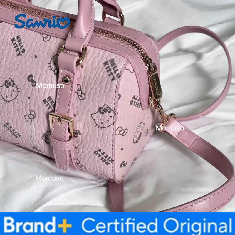 Sanrio Hellokitty Bucket Bag Cute Cartoon Printing Texture High-capacity Handbag Originality Removable Shoulder Strap Messenger Bag H251230