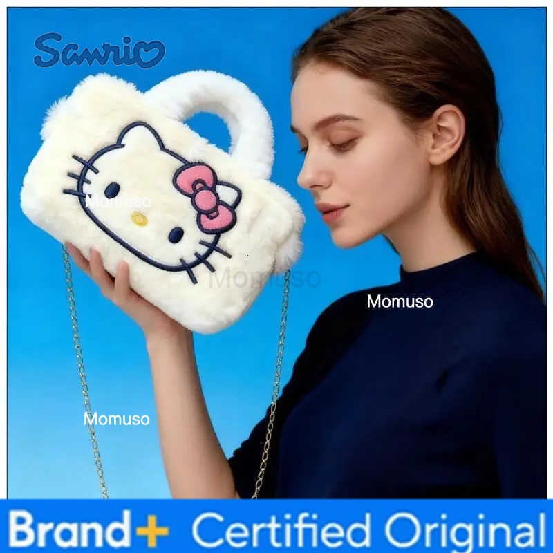Sanrio New Miniso Hello Kitty Plush Crossbody Bag Kawaii Commuting Handbag Ins Korean Cartoon Anime Friend Birthday Gift H251230
