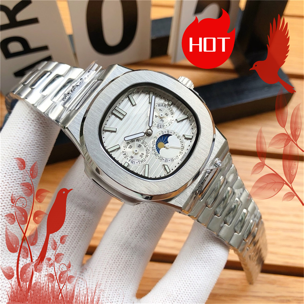 Men women Aquanaut nautilussity 5740 Master design automatic mechanical movement watch luxury fashion sport waterproof sapphire glass same MENS Wristwatches #173