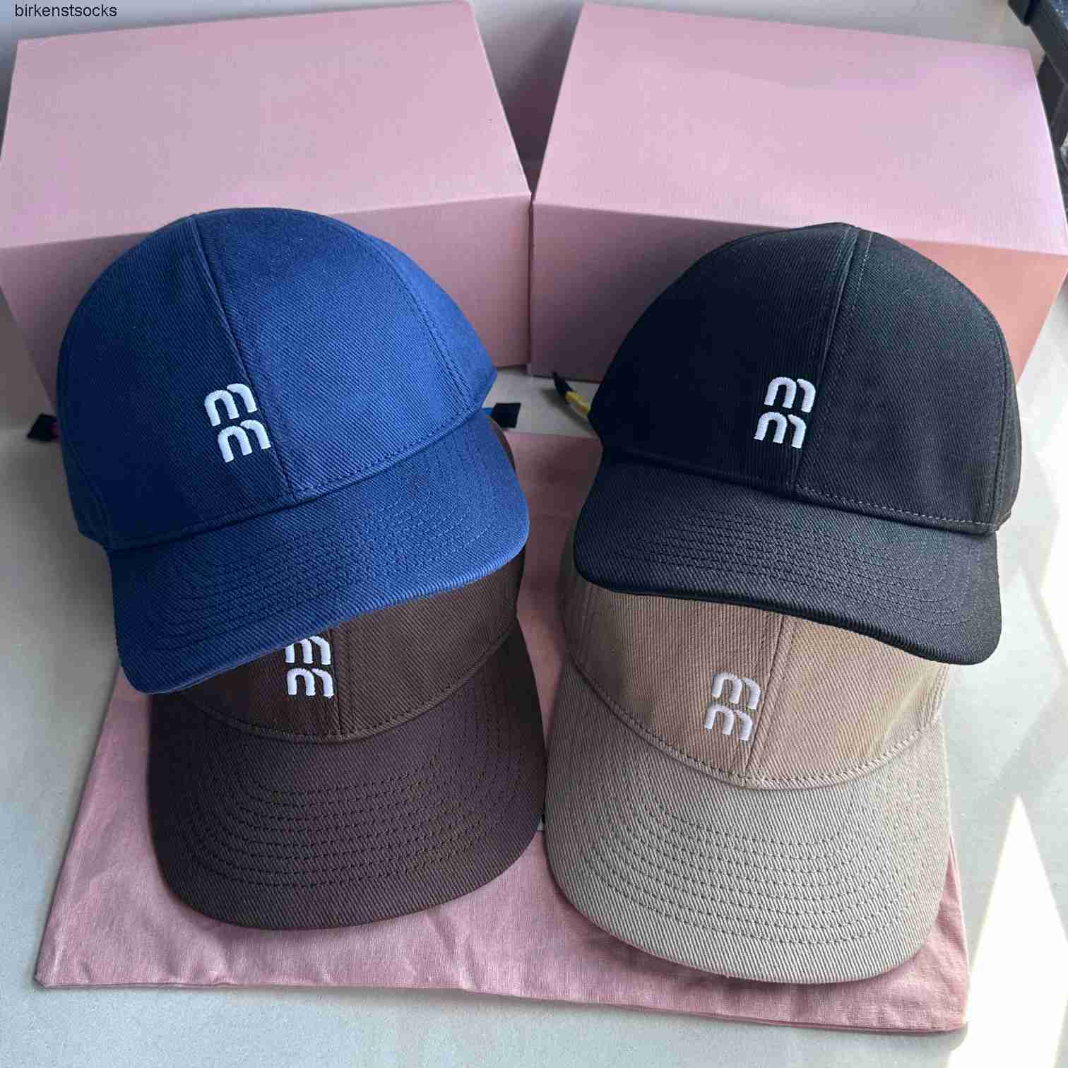 men women ball cap with letter embroidery designer caps drawstring adjustable black miumiulies miuly miuly brown blue sunbonnet hat for sunshade D0UG APF6
