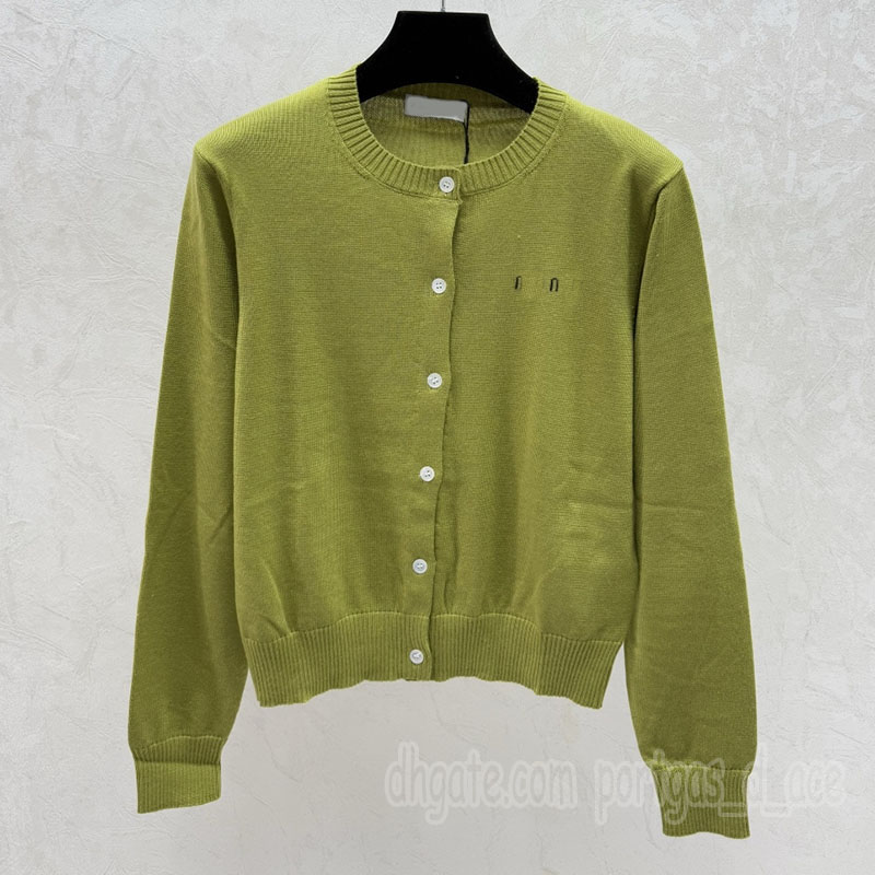 Luxury Embroidered Letter Wool Sweater Cardigan For Women Designer Long Sleeve Slim Fit Sweaters Spring Street Style Elegant Cardigans Knitted Jacket