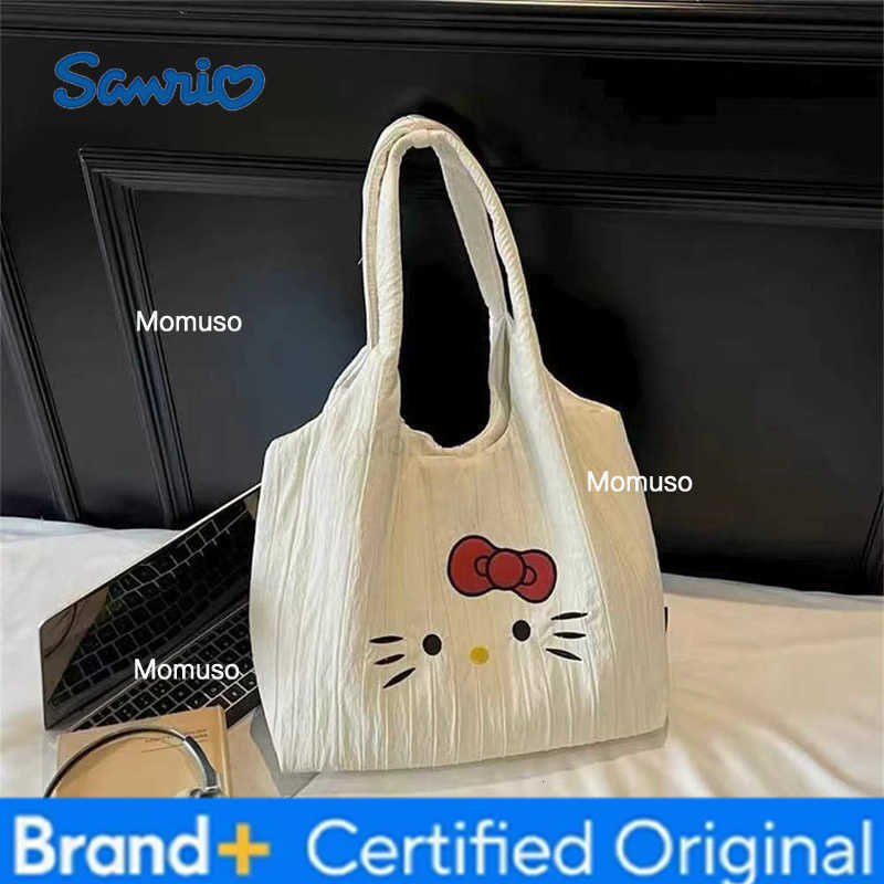 Sanrio New Style Hello Kitty Large Capacity One Shoulder Cartoon Casual Students Tote Bag Versatile Commuting Tote Bag Girl Gift H251230