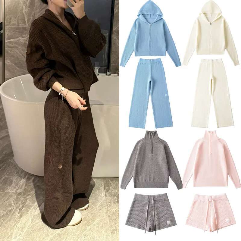 New Top Alonessitys Jacket Clothes Shorts Pant Sets Designer Alonessitys Coat Waffle Weave Thick Warm Yogas Gym Alonessitys Jackets Vuori Women Set