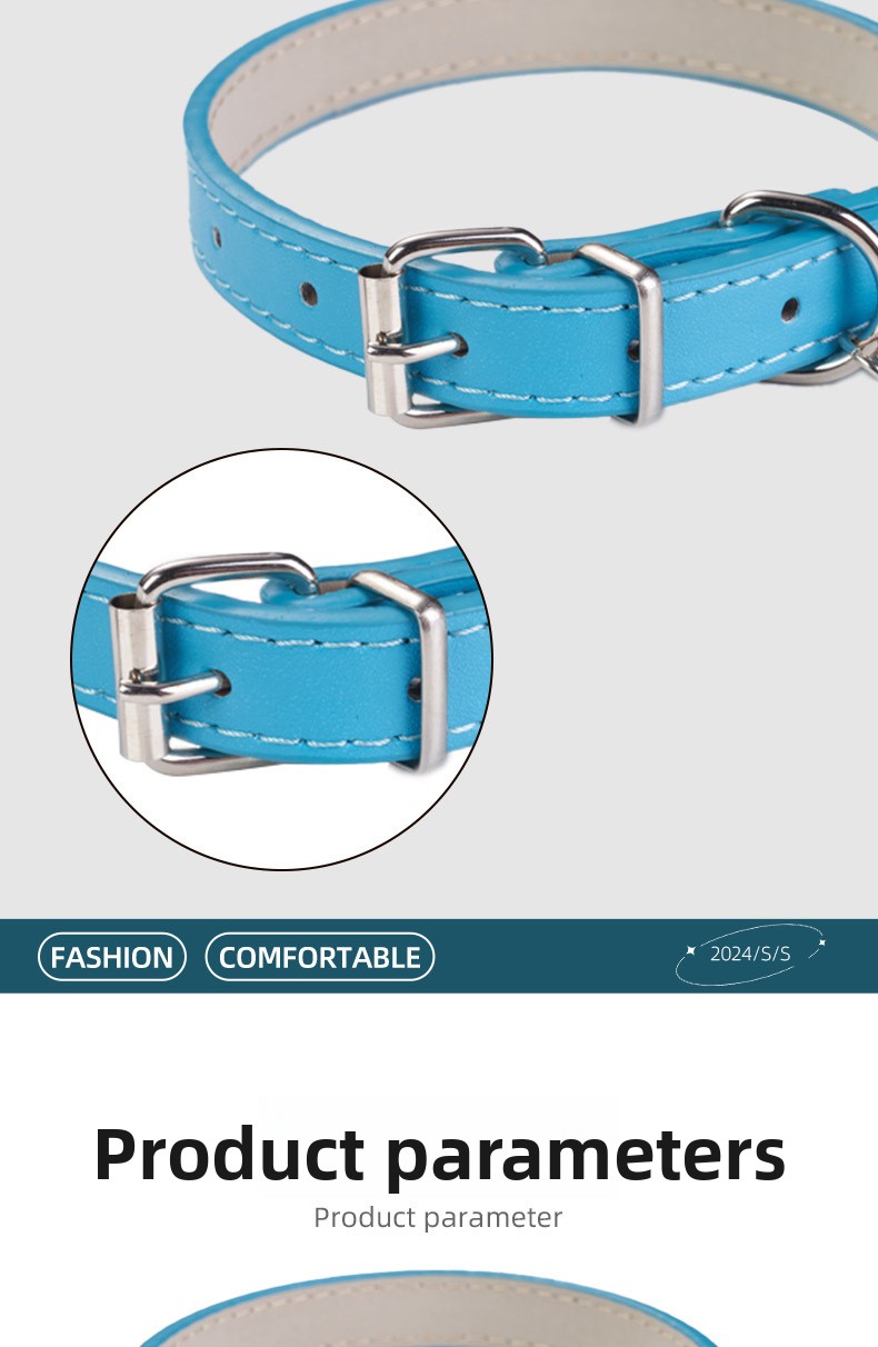 Eco Friendly PU Cat Dog Collar Soft Comfortable Pet Necklace with Bell Japanese Style Cute Fashion Accessory for Pets