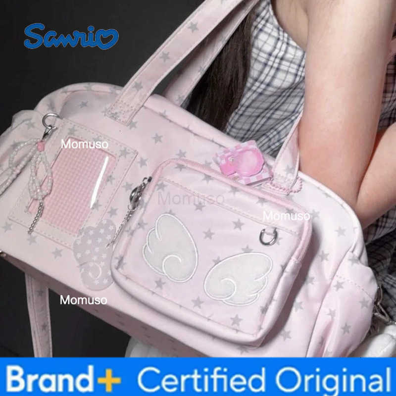 Sanrio Y2k Star Anime Angel Itabag Girls Cute Transparent Heart Display Pain Bag Japanese Style Shoulder Bag JK Lolita Crossbody Bag H2512301