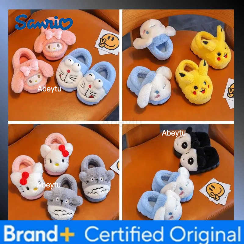 Sanrio Hello Kitty Shoe Kuromi Slippers Pochacco Shoe Melody Cotton Shoes Kawaii Christmas Gift Cured Children Cotton Slippers H2512301
