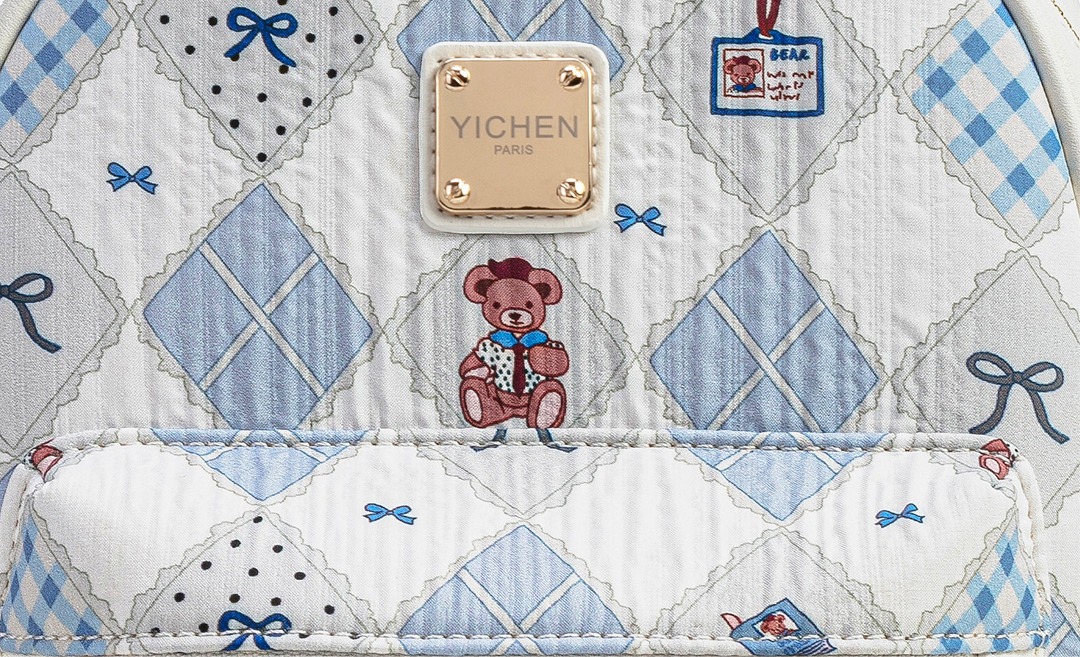 YICHEN free shipping light luxury new lightweight travel with print and large capacity versatile backpack send a teddy bear bag for hanging