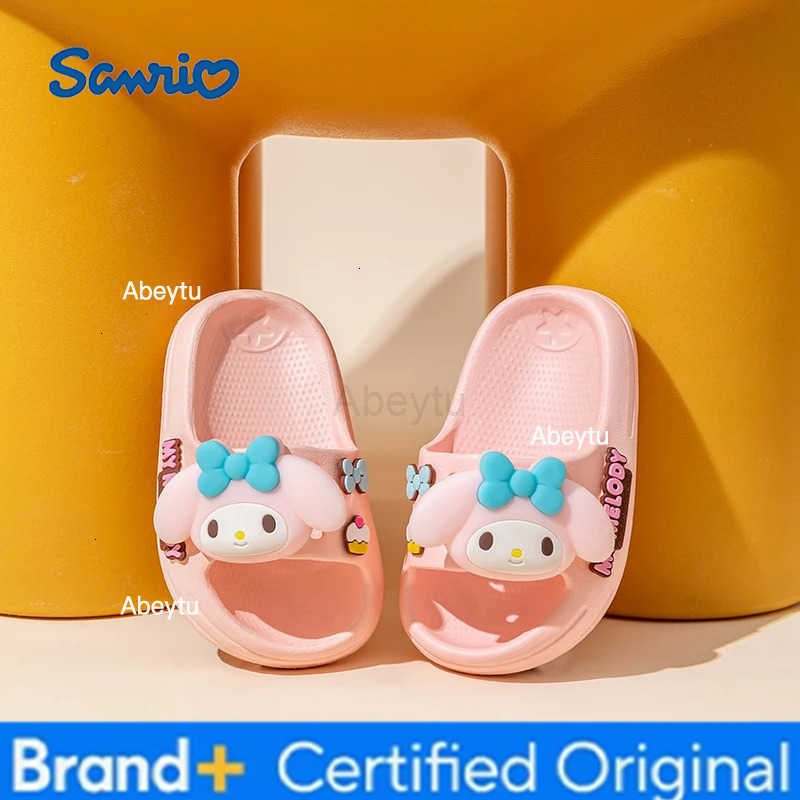 Sanrio New Summer Cute Sandals Aged 3-7 Childrens Non-Slip Closed-toe Slippers Baby Boys Girls Outdoors Garden Shoes H251230