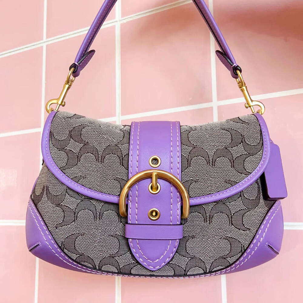 Soho denim Luxury handbag Designer saddle bag Womens man pink Canvas Leather classic Jacquard Clutch Shoulder bag tote cloud Crossbody hobo sling Even satchel Bags