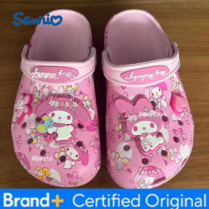 Sanrio New Hot My Melody Spring And Summer Slippers Outdoor Beach Slippers Indoor Non-Slip Cute Sandals Gifts H251230