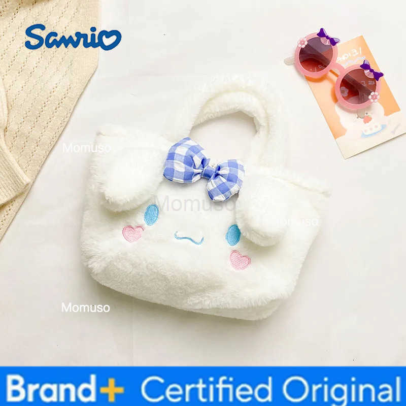 Sanrio 1pc Plush Bag Kawaii Kuromi Cinnamoroll Melody Cartoon Anime Handbag Crossbody Cosmetic Travel shopping Bags Women Girls H251230