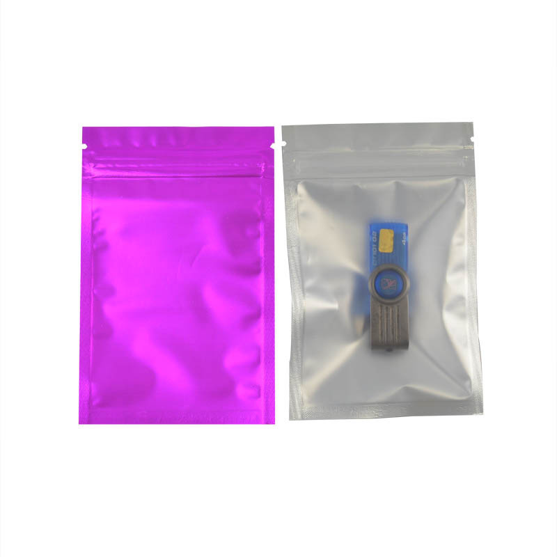 200 PCS Packaging Pouch Aluminum Foil bags Translucent Holographic Sealed Bag Zip Lock Bag for Coffee Tea Nuts Candy Powder Dried Fruits Storage Pouch