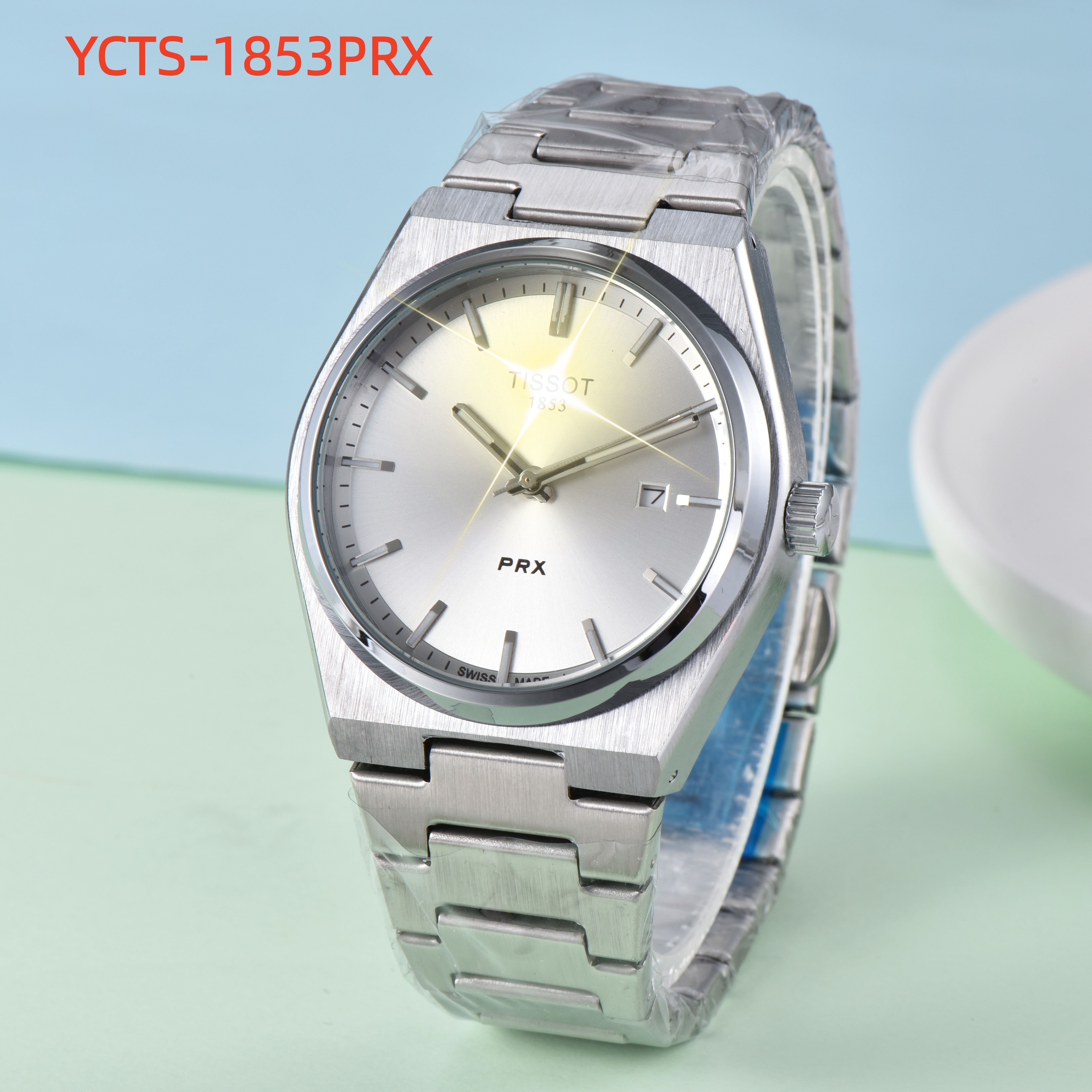 2026 Brand New Men 1853Tissity Series wristwatches Men's Automatic Mechanical watches women Luxury Watch Brown Dial Rose Gold Stainless Strap PRX 36