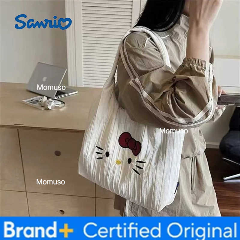 Sanrio New Style Hello Kitty Large Capacity One Shoulder Cartoon Casual Students Tote Bag Versatile Commuting Tote Bag Girl Gift H251230