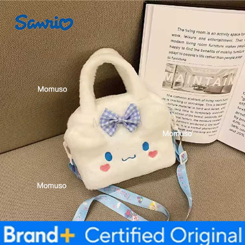 Sanrio Bag Kawaii Kuromi Cinnamoroll My Melody Cartoon Anime Plush Handbag Cosmetic Bag Travel Storage Bag Women Girl Gifts H251230