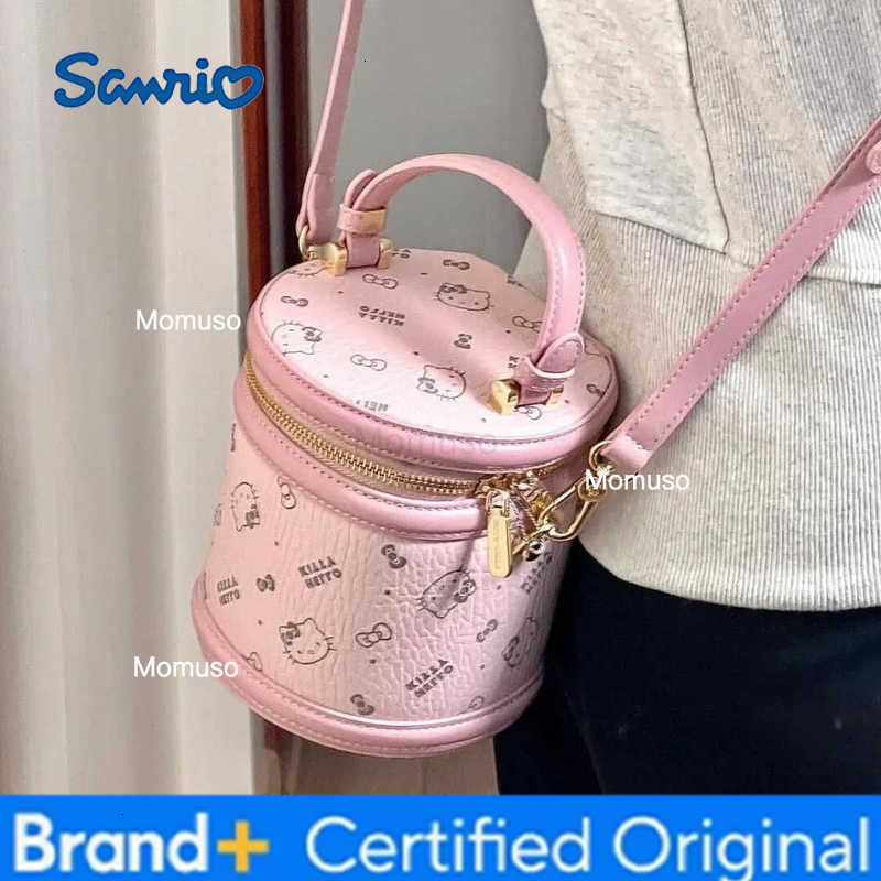 Sanrio Hello Kitty Bucket Bag Cute Cartoon Printing Printed Texture Messenger Bag New Fashion Delicate Personality Versatile Clutch Bag H251230