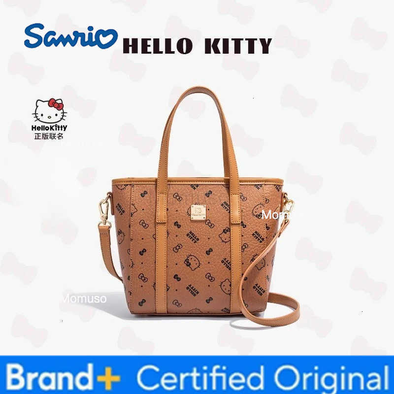 Sanrio Kawaii Hello Kitty Fashion Handbag Anime Cute Girl Advanced Versatile Crossbody Bag KT Printing Shoulder Bag Exquisite Gift Box H251230