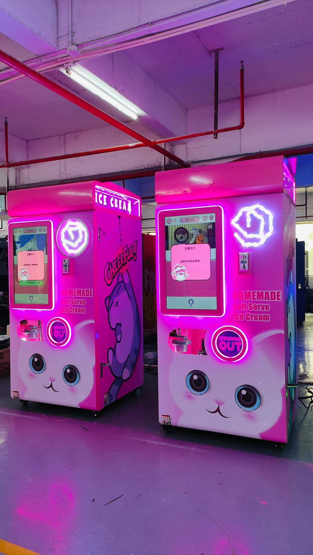 Commercial 24-hour Unmanned Version Sells Various Flavors Soft Serve Ice Cream Machine Soft Ice Cream Vending Machine