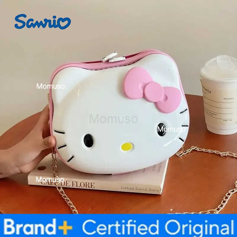 Sanrio New Cartoon Hello Kitty Kuromi Messenger Bag Girls Kawaii KT Cat Versatile Chain Childrens Shoulder Bag Holiday Birthday Gift H251230