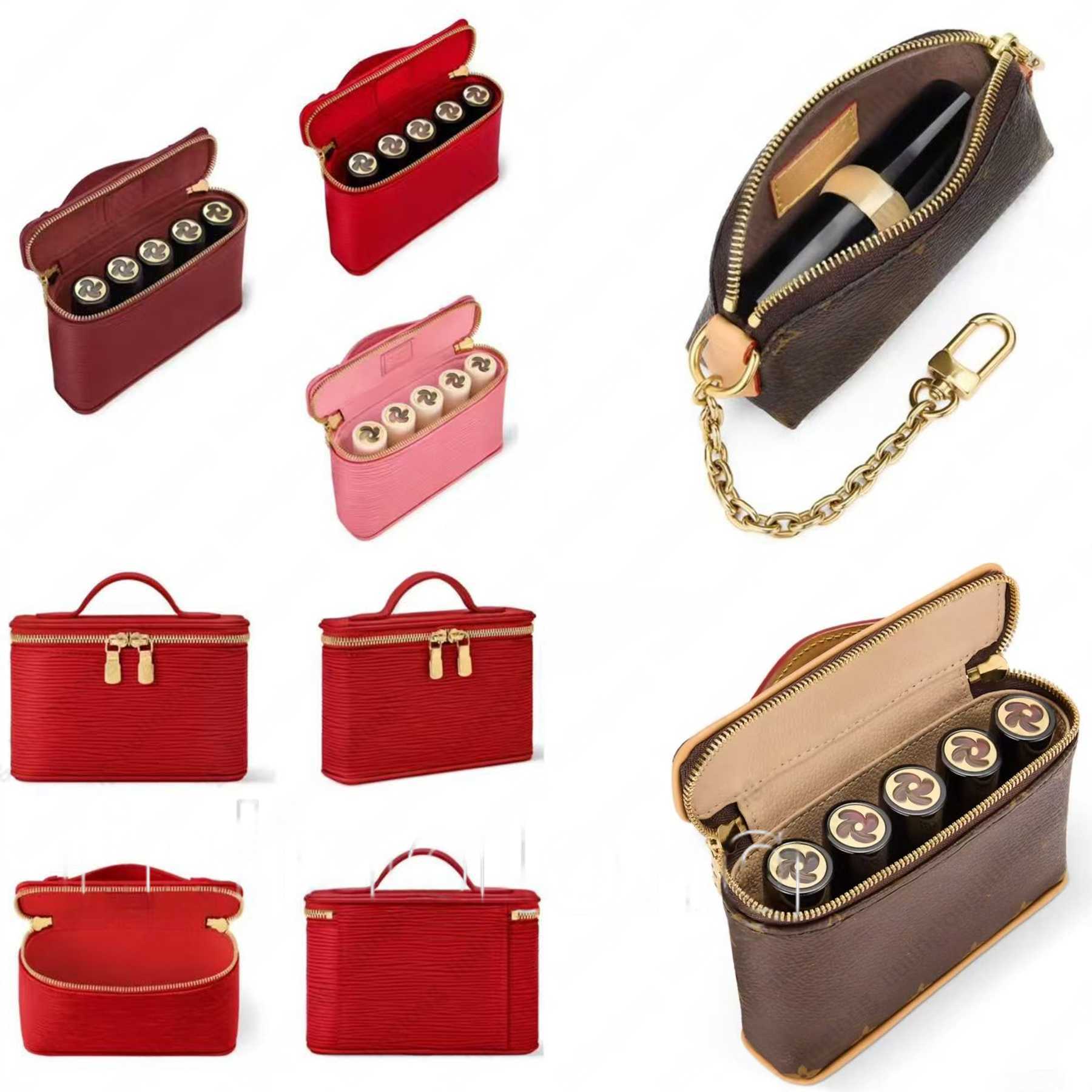 Cosmetic Bags Cases lipstick organizer travel case lipstick perfume pouch holds lipsticks and small beauty essentials storage box makeup case leather portable