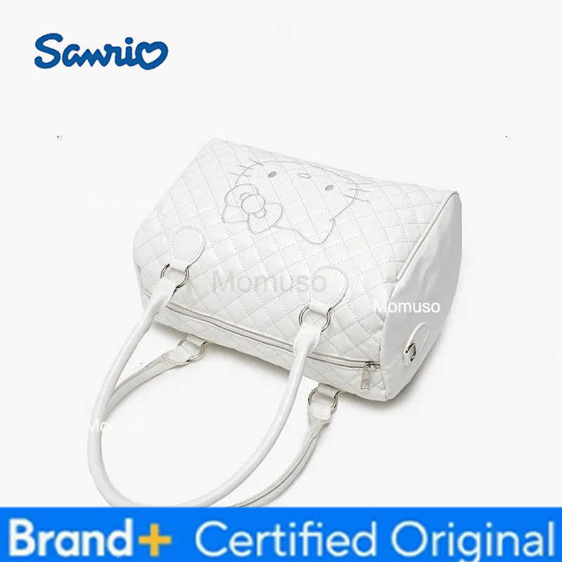 Sanrio Kawaii Hello Kitty Handbag Girl Cute Embroidery Soft Leather Single Shoulder Handbag Large Capacity Travel Bag for Outings H251230