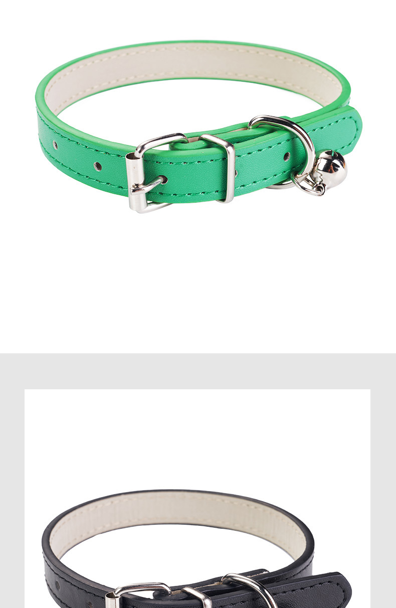Eco Friendly PU Cat Dog Collar Soft Comfortable Pet Necklace with Bell Japanese Style Cute Fashion Accessory for Pets