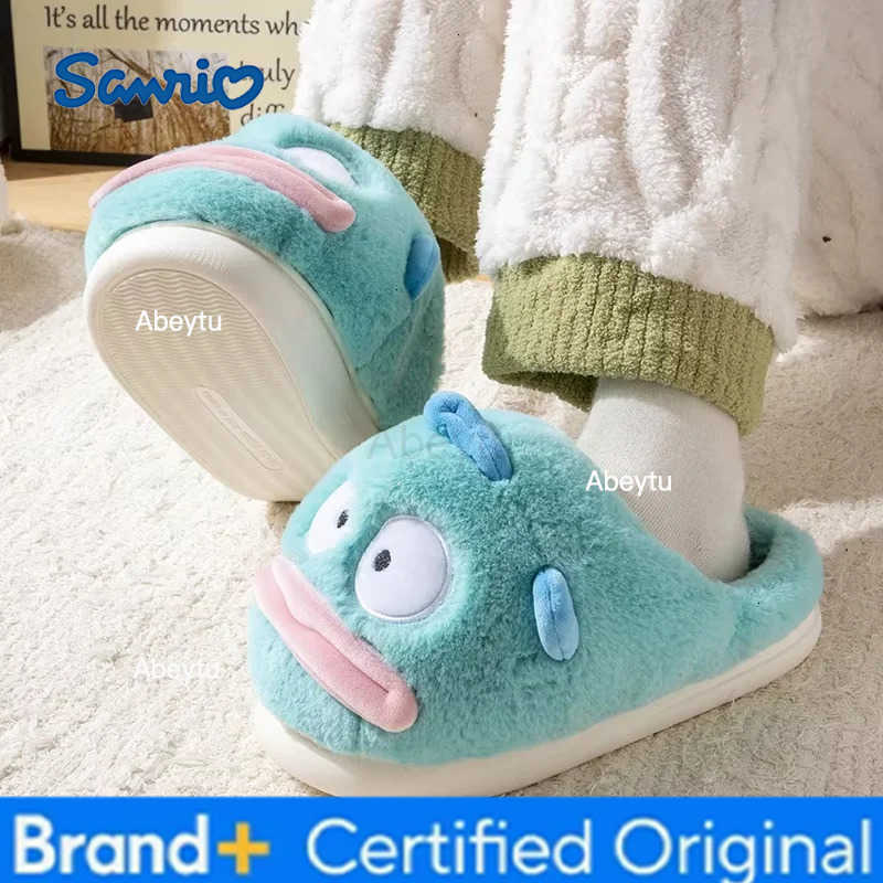 Sanrio Hangyodon Anime Cartoon Peripheral Cotton Slipper Winter Home Cute Thick Bottom Warm Plush Cotton Outdoor Cute Couple Shoes Gift H251230111