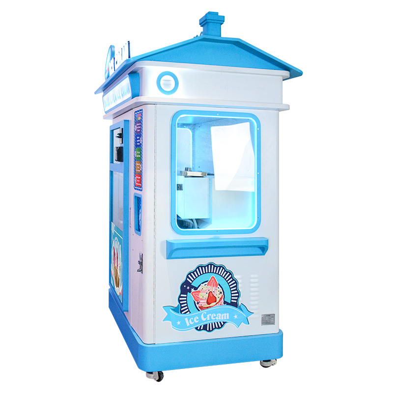 Factory Direct Outdoor Ice Cream Vending Machine | Self-service Soft Serve Robot for Beaches