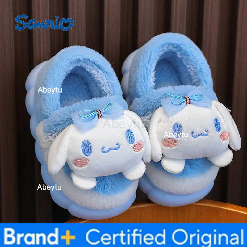Sanrio New Autumn And Winter Childrens Cotton Slippers Cute Cartoon Indoor Slippers For Boys And Girls Baby Cotton Slippers H251230
