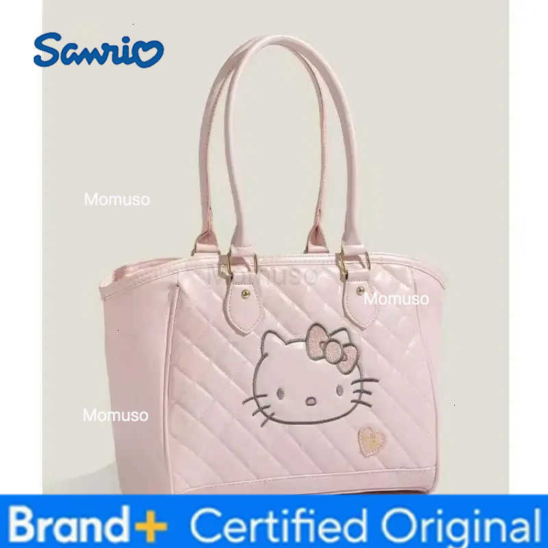 Sanrio Portable Hello Kittys Tote Bag Bags for Woman Crossbody Bag Cute Shoulder Girl Gift Large Capacity Go Out Travel H251230