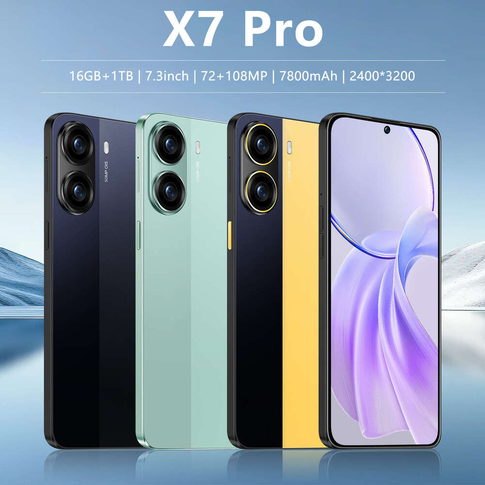 Famous brand cross-border smartphone X7 Pro 7.3-inch high-definition large screen 16+1T Android phone source factory CKS
