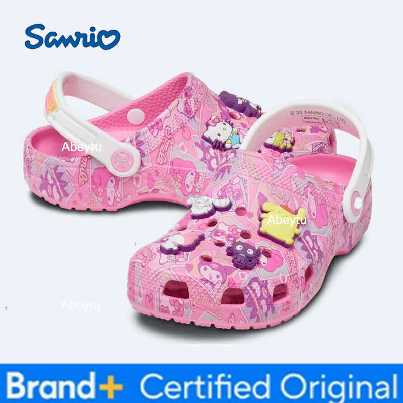 Sanrio Hello Kitty Slippers for Kids Cartoon Printed Snoopy Slides Sandals Kuromi Cinnamoroll Non-slip Slides Shoes Girls Boys H251230