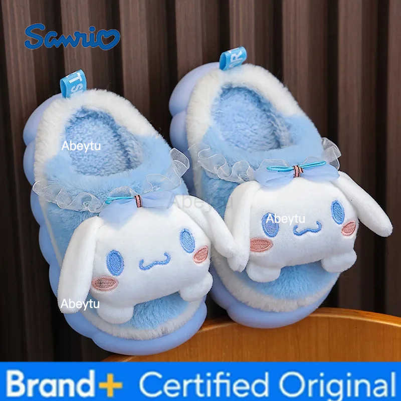 Sanrio New Hello Kittys Child Cotton Slippers Boy Girl Indoor Cute Autumn Winter Anime Figure Kawaii Cartoon Slippers Childrens Shoes H251230