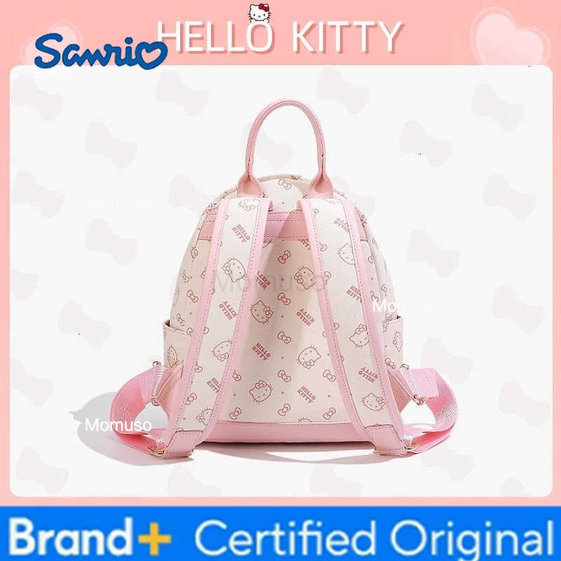 Sanrio Kawaii Hello Kitty Fashion Backpack Anime Cute Girl Advanced Versatile Outdoors Travel Bag Christmas Gift with Gift Box New H251230