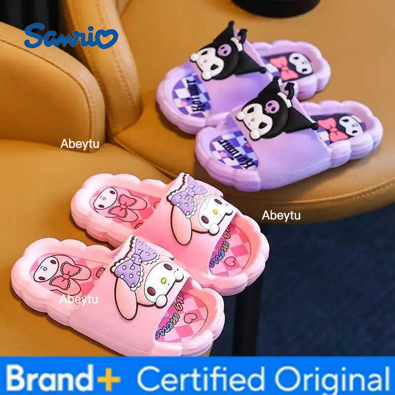 Sanrio Childrens Slippers Girls Princess Summer Cute Indoor Cartoon Bath Anti Slip Baby Parent-child Cool Slippers H251230