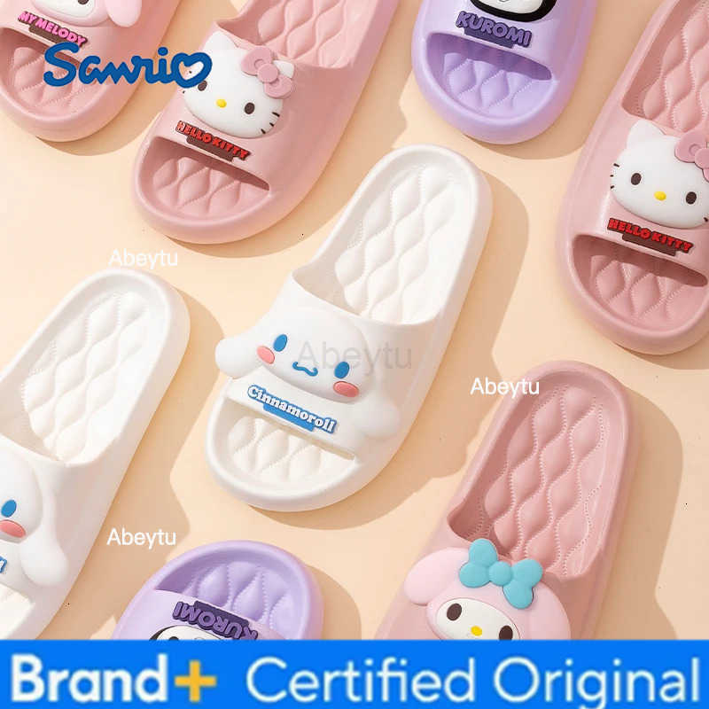 Sanrio Girls Sandals Cute Girls Garden Shoes Soft Sole Baby Breathable Non-slip Lightweight Outdoor Beach Slippers Summer H251230