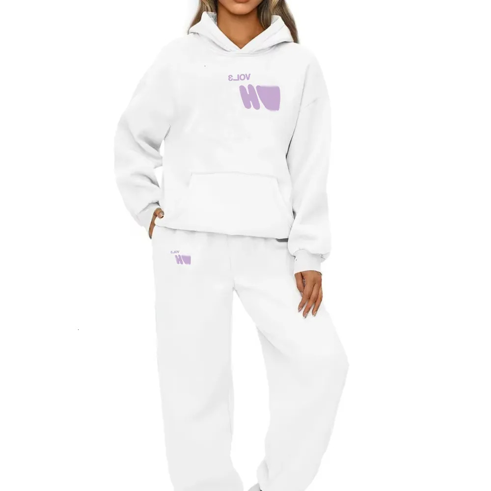 whitees fox Sweaters Designer Womens Hoodie Leisure Loose whites foxset Fashion New Womens Sets For Women Outfits Hoodies Print Two Piece White Foxliness set 038