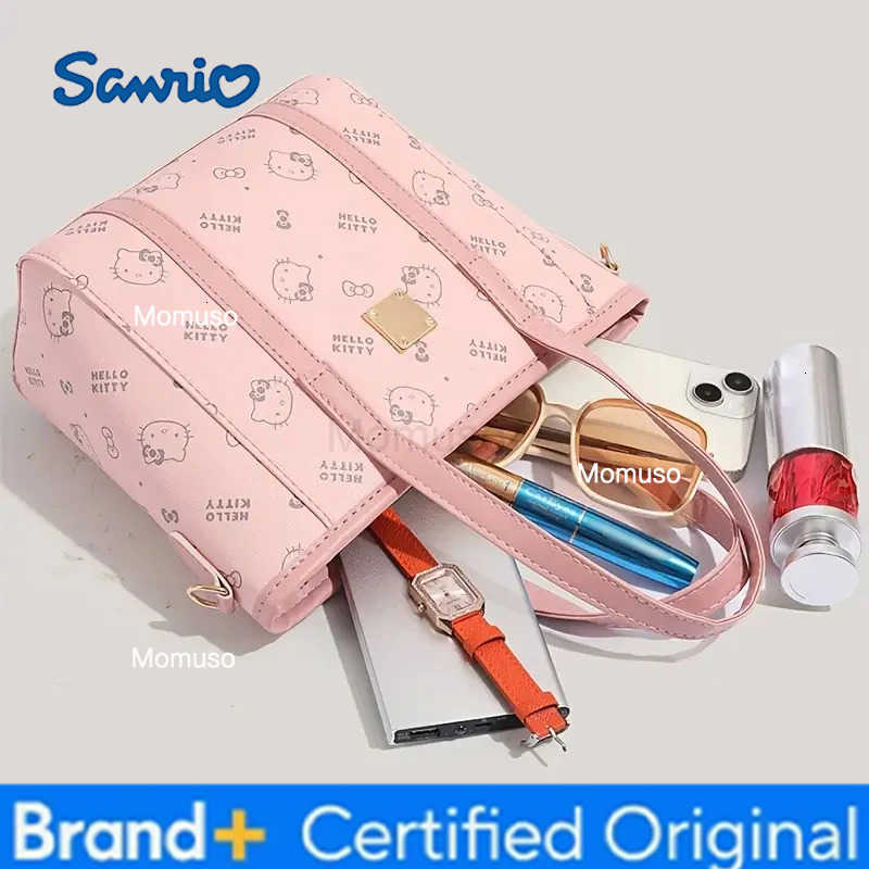 Sanrio Shopping Bags Bag KT Cat Printed Women Shoulder Shopping New Classic Bag Tote Satchel Large Capacity Girl H251230