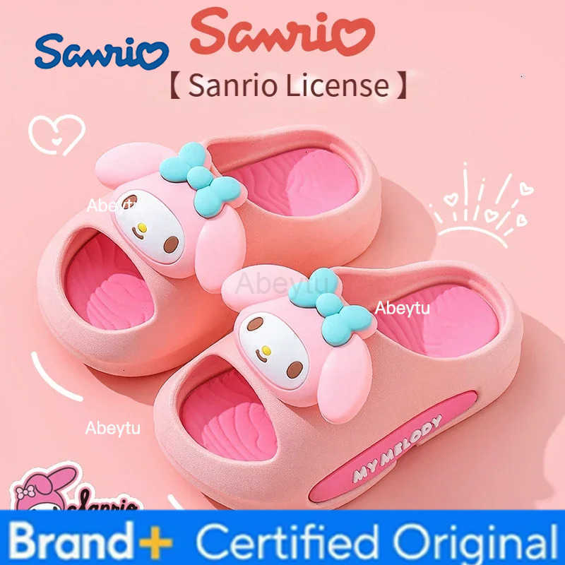 Sanrio 2026 Summer Girls Sandals 2026 New style Non slip Indoor Bathing Slippers for Children at Home H251230