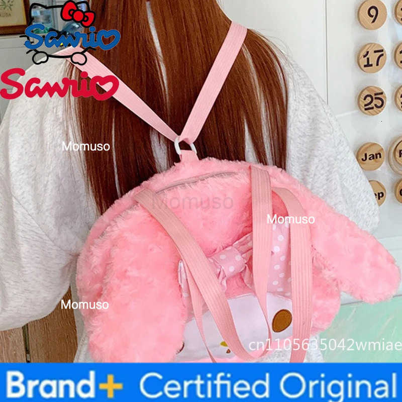 Sanrio Meiledi New 3D Doll Backpack Fashionable High Quality Plush Shoulder Bag Cartoon Girl Multi Functional Storage Small Backpack H251230