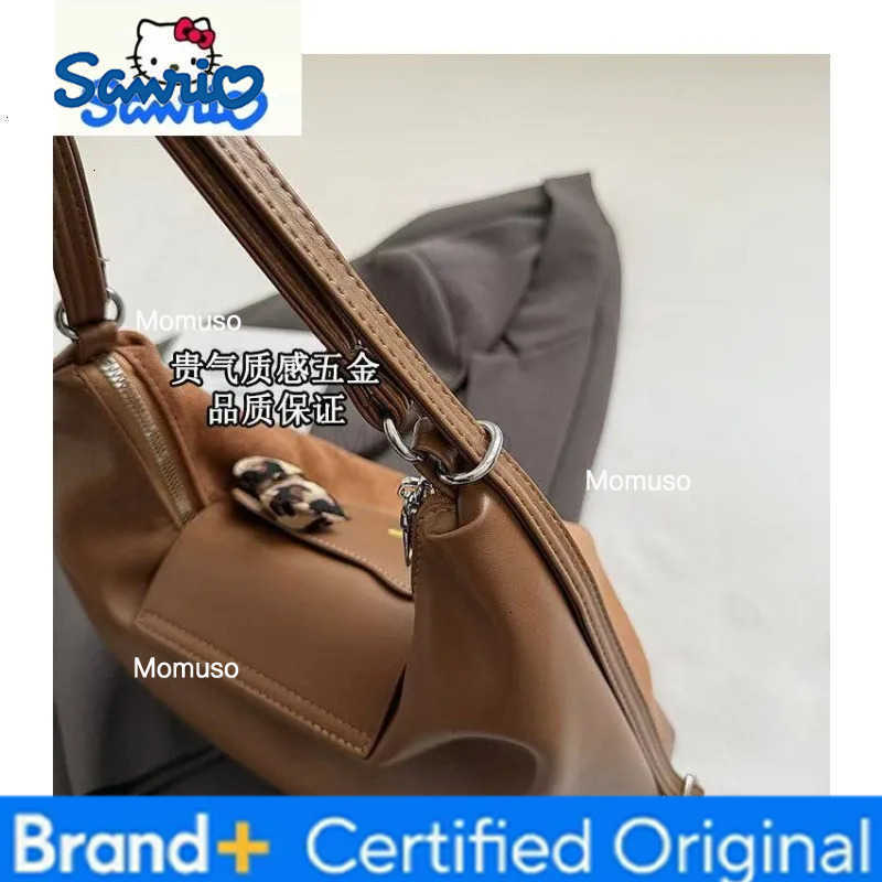 Sanrio Retro Fashion Cartoon Hello Kitty Shoulder Bag for Women Large Capacity Casual Versatile Handheld Crossbody Bag H251230