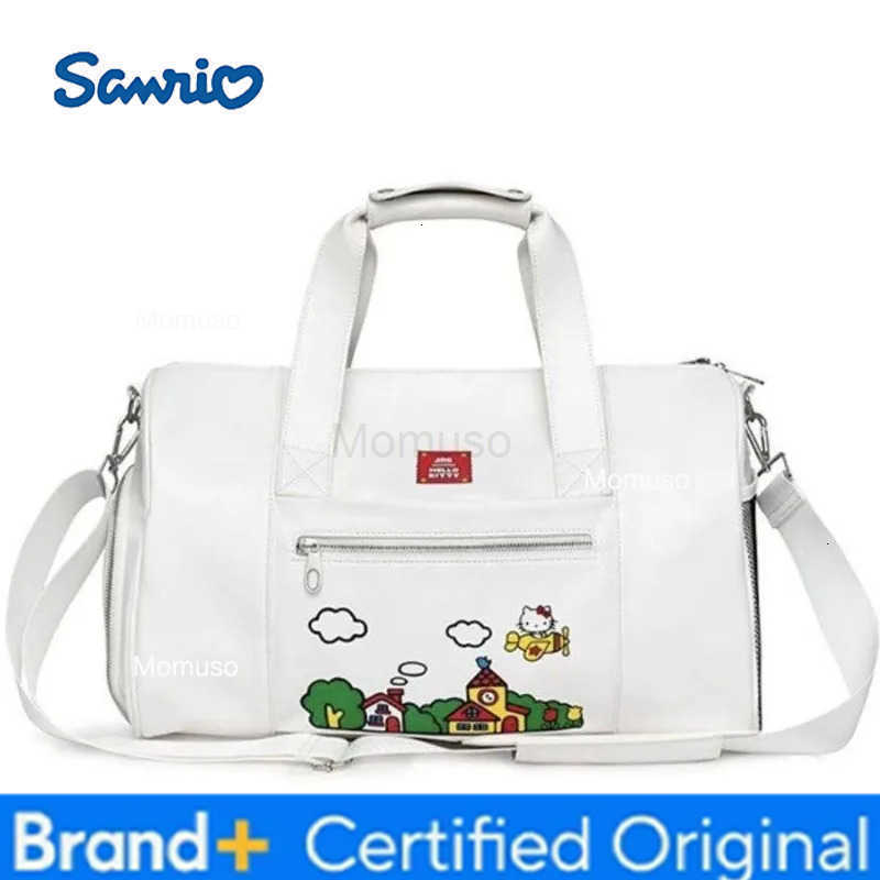 Sanrio Kawaii Hello Kitty Fashion Shoulder Bag Anime Cute Girl Large Capacity Cartoon KT Bow Outdoors Travel Bag Festival Gift New H251230